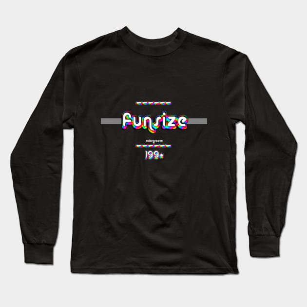 Funsize 1990 ColorGroove Retro-Rainbow-Tube nostalgia (wf) Long Sleeve T-Shirt by Blackout Design